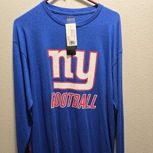Brand New NFL Fanatics Junk Food NY Giants‎ Blue Red Long Sleeve Shirt Large